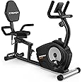 XVGVSV Recumbent Exercise Bike, Recumbent Stationary Bike for Home, Recumbent Bike with 400LB Weight Capacity Whisper-Quiet 16 Levels Magnetic Resistance Heart Rate Handle and Multi-Function LCD Comfortable Seat