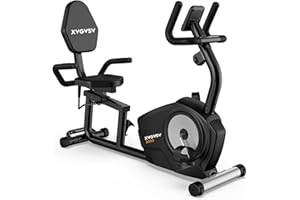 XVGVSV Recumbent Exercise Bike, Recumbent Stationary Bike for Home, Recumbent Bike with 400LB Weight Capacity Whisper-Quiet 16 Levels Magnetic Resistance Heart Rate Handle and Multi-Function LCD Comfortable Seat