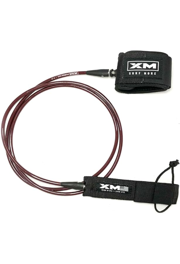 サーフィン リーシュコード マリンスポーツ XM SURF MORE Regular 8ft Surfboard Leash With Power Clip Quick Release