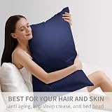 ZIMASILK 100% Mulberry Silk Pillowcase 19 Momme 6A Navy 50x70 cm view 3