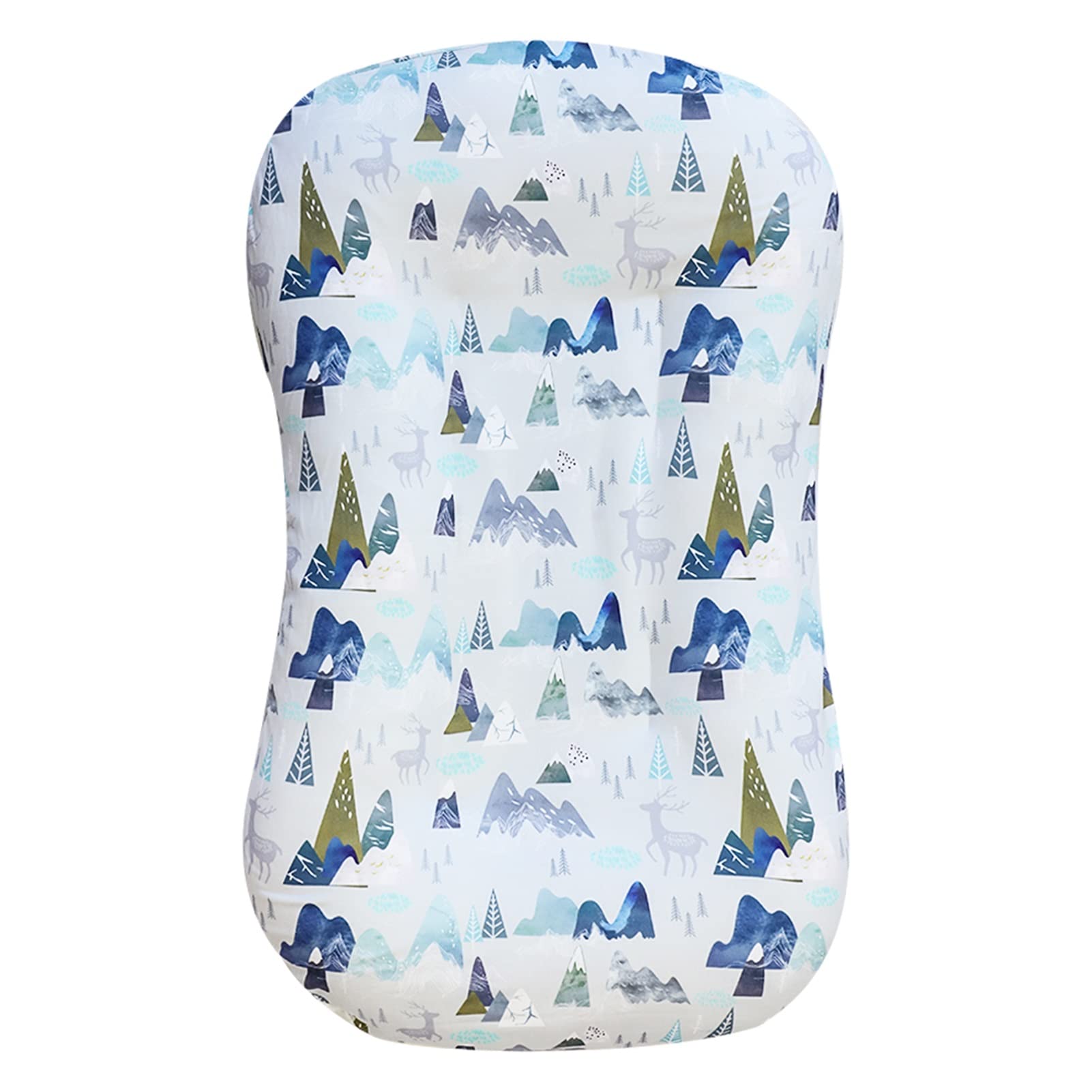 SWESEN Baby Lounger Cover, Removable Infant Lounger Slipcover for Boys Girls, Ultra Soft Cover for Newborn Lounger, Snug Fitting Design, Adventure Mountains