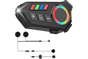 Motorcycle Helmet Speakers, Dustproof and Sun Protection Wireless Earphones with Strong Bass/IPX6 Waterproof Noise Reduction 