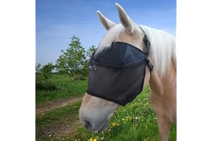 EquiVizor 95% UV Eye Protection (COB) Standard Horse Fly Mask - Help with Uveitis, Corneal Ulcer, Light Sensitivity. Designed