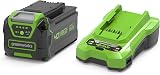 Greenworks 40V 4Ah Battery G40B4 & Universal Charger G40UC Kit