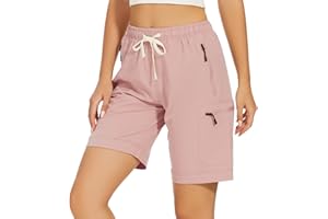 Msmsse Women's Hiking Cargo Shorts Quick Dry Lightweight Stretch Outdoor Golf Summer Casual Sports Shorts
