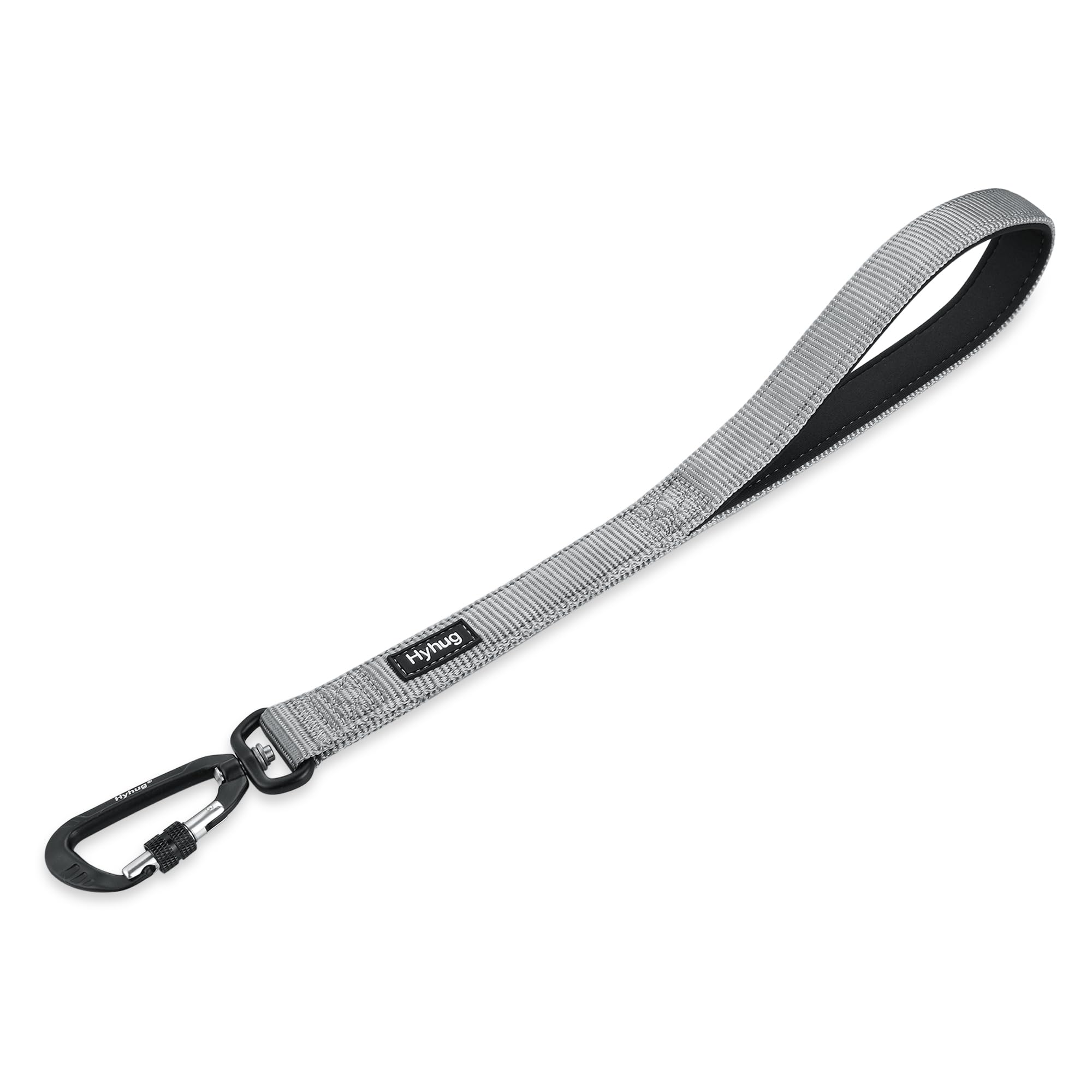 Hyhug Design 2021 Premium Upgraded Traffic Durable Nylon Heavy Duty Short Lead with Soft Padded Neoprene Lined Handle for Medium Large Giant Boy and Girl Dogs -Walking Leash. (18 inch, Sleet Gray) — image 1