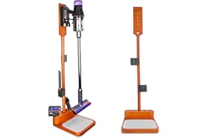 JAYOBGO for Dyson V15 Cordless Vacuum Stand, Floor Standing Dock Station Holder for V15 V12 V6 V8 V10 V11 SV18 SV21 Vacuum Cleaner Accessories Attachments Organizer Storage, Wooden, Rustic, Farmhouse Style