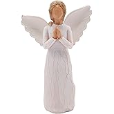 Hotme Guardian Angel Figurine, Praying Angel, Sculpted Hand-Painted Figure, Encouragement Present, Gift to Show Love, Sympath