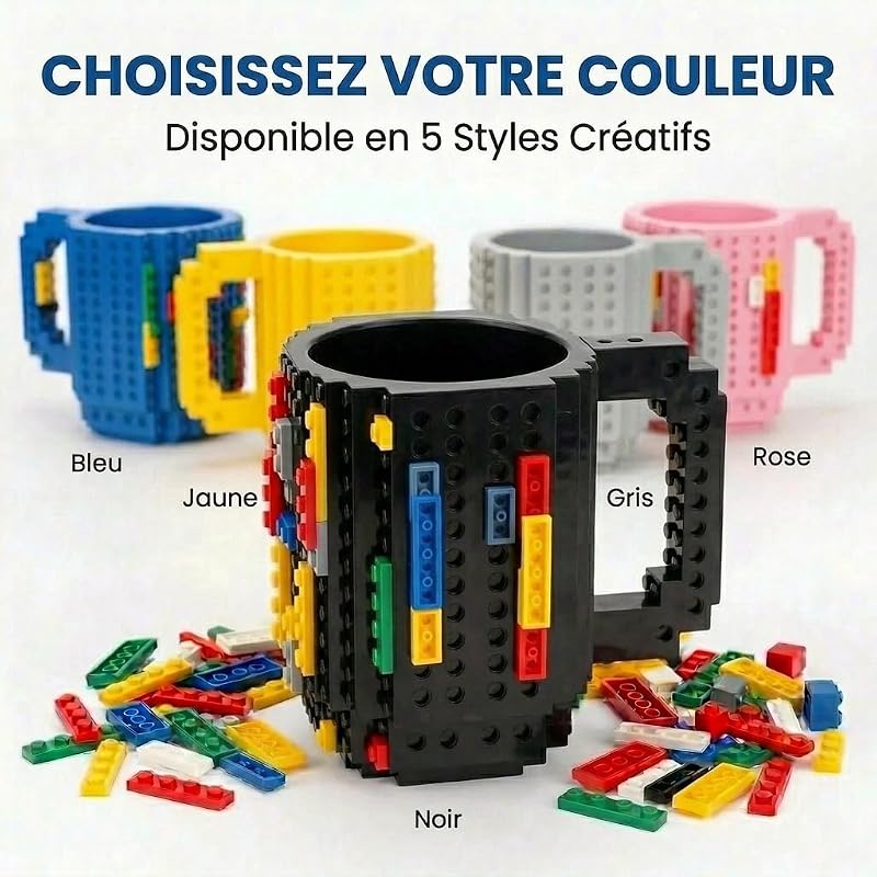 ® Tasse Lego 350 ml - Mug Briques de Construction DIY