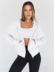Trendy Queen Hoodies for Women Full Zip Up Cropped