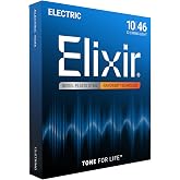Elixir Electric Guitar Strings Nickel Plated Steel NANOWEB 12-String, 10-46 | Light 10-46, Nickel Plated Steel with NANOWEB Technology, Longest-Lasting Bright Tone with Comfortable Feel