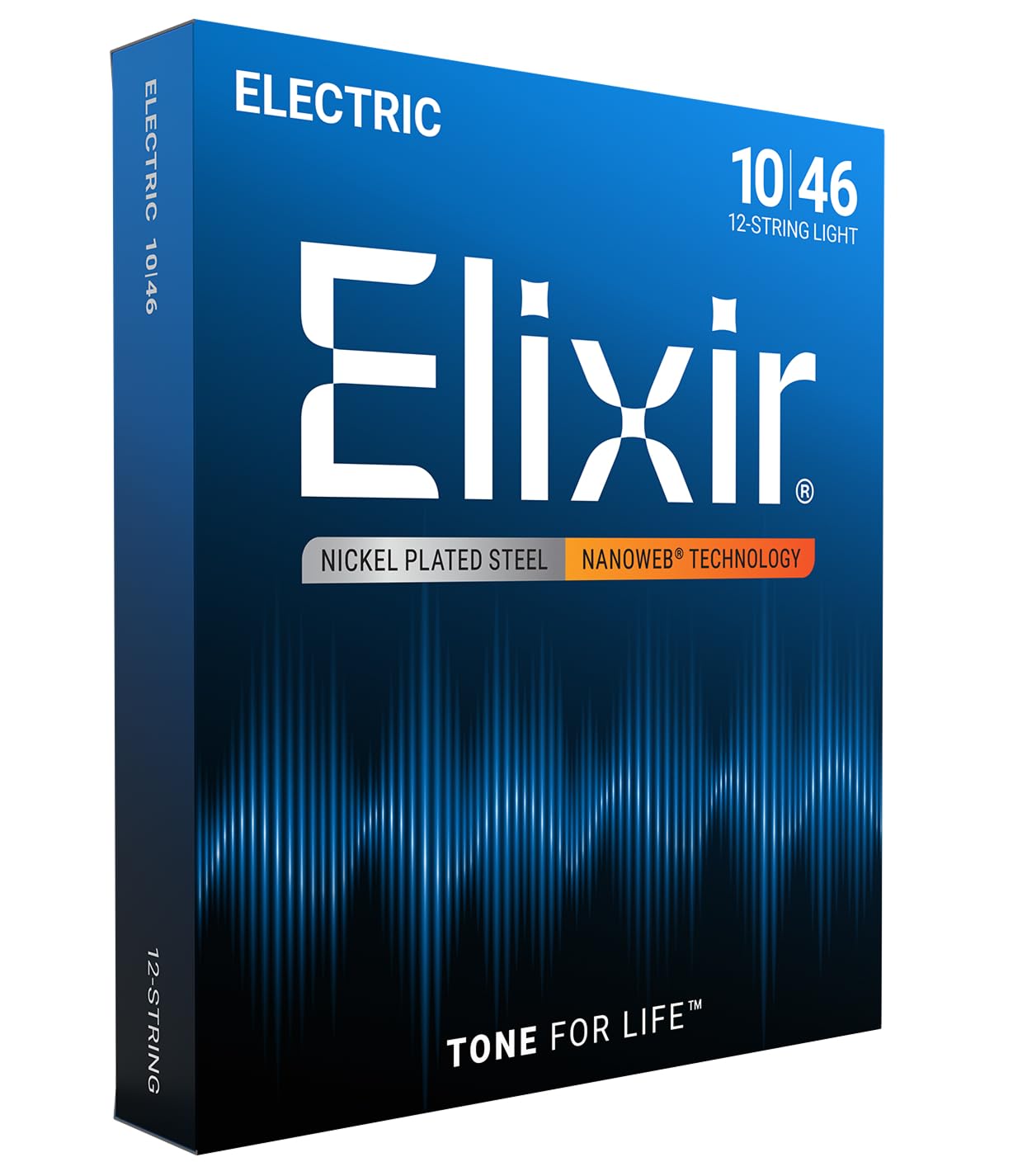 Elixir Strings 12-String Electric Guitar Strings w NANOWEB Coating, Light (12450)