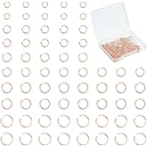 UNICRAFTALE 250pcs 3/4/4.5/5/6mm Open Jump Rings Rose Gold Jump Rings Stainless Steel Round O Rings Connectors for Chainmail Jewelry Bracelet Necklace Making