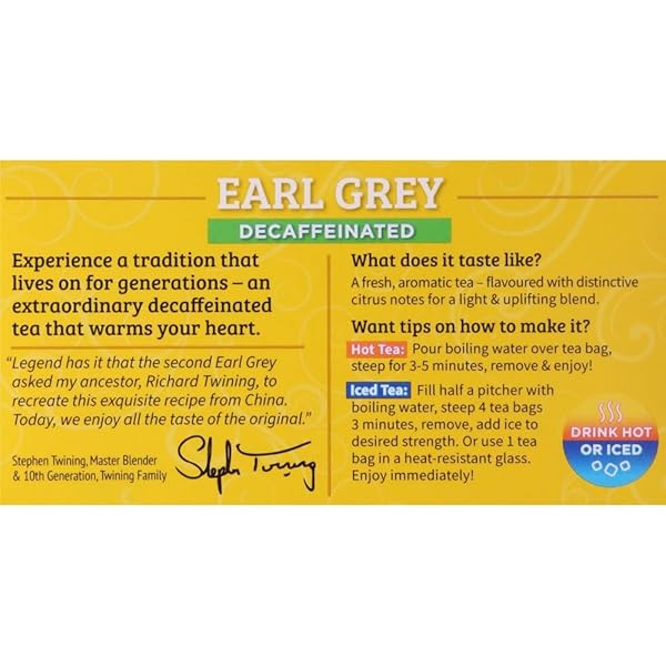 TWININGS EARL GREY DECAF TEA, 20 COUNT