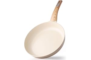 SENSARTE Ceramic Nonstick Frying Pan Skillet 9.5Inch Non Stick Omelette Pans, Non-Toxic Healthy Kitchen Cooking Chef's Pan, F