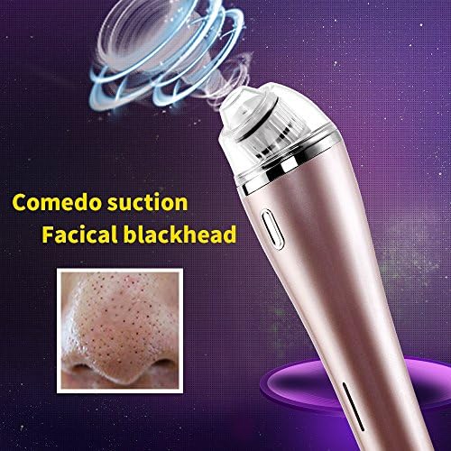 YEISEE Pore Vacuum Microdermabrasion Diamond Blackhead Suction Remover USB charge Machine Electric Facial Pore Acne Blackhead Cleaner Comedo Remover Utilizes Extraction Tool Skin Care Device (Gold)