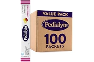 Pedialyte Electrolyte Powder | Hydration Drink for Kids & Adults | Strawberry Lemonade, 100 Powder Packets