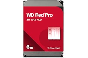 Western Digital 6TB WD Red Pro NAS Internal Hard Drive HDD - 7200 RPM, SATA 6 Gb/s, CMR, 256 MB Cache, 3.5" - WD6003FFBX