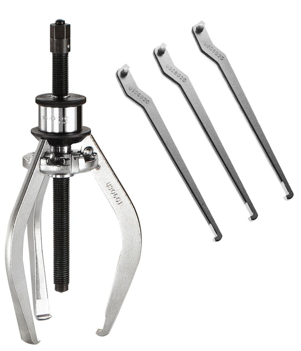 FACOM - Inner and Outer Ball Extractor - U.306PB - Hub Puller - Roller Puller - 2 or 3 Claws - Outer Capacity 7-140 mm and Inner Capacity 23-130 mm - 3 Replacement Pins