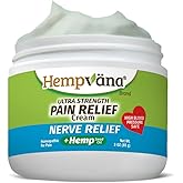 Hempvana Ultra-Strength Nerve Relief Cream w/100% Pure Hemp Seed Oil, AS SEEN ON TV, Relieves Nerve Pain, Shooting Pain, Joint Pain, Tingling, Muscle Cramps, Crawling Sensations, 3 oz Jar