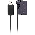CCYC DR-E8 DC Coupler Replace of LP-E8 Battery, USB DC Converter Power Cable Replacement for ACK-E8 AC Power Adapter, LPE8 Dummy Battery Suit for EOS Rebel T2i, T3i, T4i,T5i, 600D, 700D More Cameras