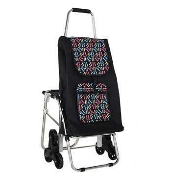 D F Trolley Dolly Mit Seat Einkauf Grocery Faltbare Wagen