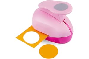 BearBoss 2 Inch Circle Punch, Hole Punch Shapes, Paper Punch Set for Scrapbooking Festival Paper Greeting Card DIY Albums Photos (Pink)