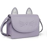 AFKOMST Kawaii Birthday Gifts Small Cat Purse for Girls and Kitty Bag Crossbody for Youth Girls Teens or Kids | Aged 6-20, Fit Small Wallet, Cell Phone, Vegan Leather