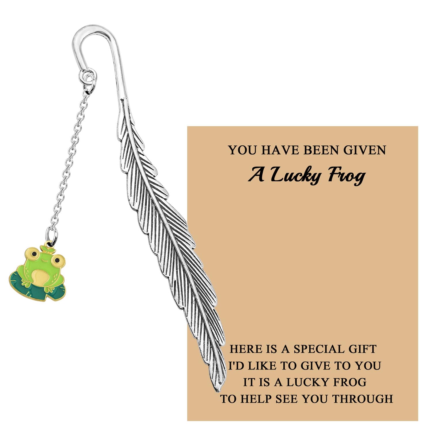 KUIYAI Cute Luck Frog Gift Lucky Frog Bookmark for Reader Book Lover Reading Accessories Reading Gift (Lucky Frog bmUK)