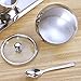 HardNok Stainless Steel Sugar Bowl with Glass Lid and Spoon,300ML