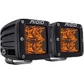 Rigid Industries D-Series Amber PRO LED Light Pods Spot, Pair