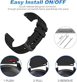 Wownadu 18mm Silicone Watch Strap for Garmin Vivoactive 4S Vivomove 3S Venu view 3