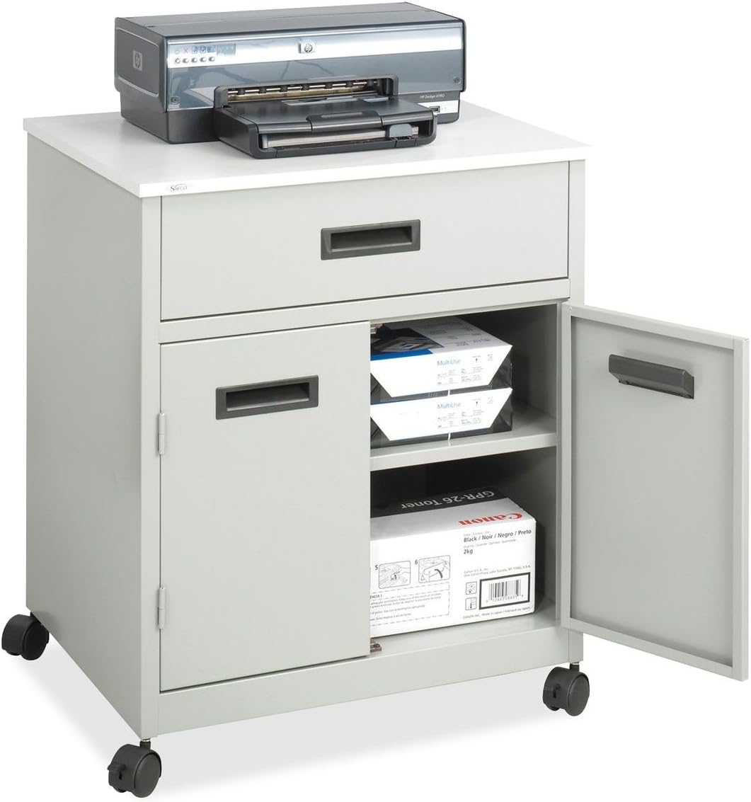 Safco Steel Machine Stand with Pullout Drawer STAND,MACHINE