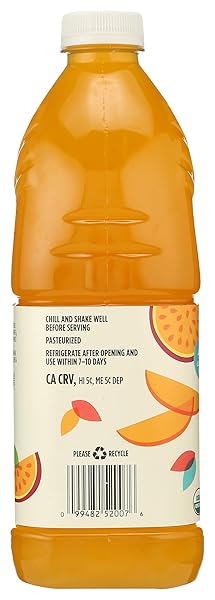 365 BY WHOLE FOODS MARKET, ORGANIC MANGO PASSIONFRUIT JUICE, REDUCED SUGAR, 64 FL OZ