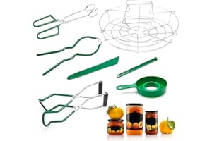 UOIENRT 7 Pcs Canning Kit, Stainless Steel Canning Supplies Starter Kit, Multifunctional Canning Tool Set with Canning Rack, 