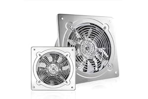 HUIZHITENGDA 4 Inch Wall Mount Kitchen Exhaust Fan, 2800RPM High Power Vent Fan with Backdraft Damper, Suitable for Kitchen, 