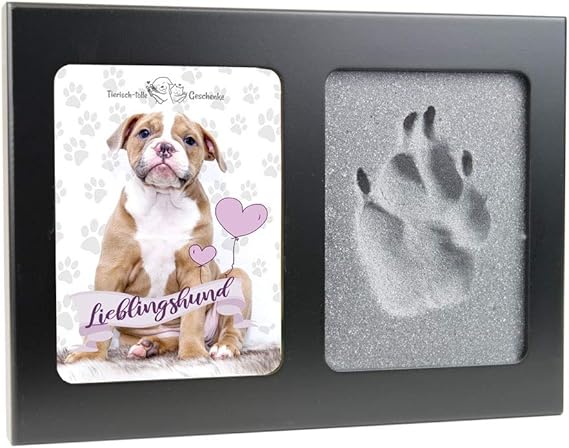 Tierischtolle Geschenke 3D Pfotenabdruck Set Lieblingshund inklusive