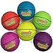 K-Roo Sports Atomic Athletics Neon Rubber Playground Balls - 6 Pack of Youth Size, includes Pump & Storage Bag - Basketball