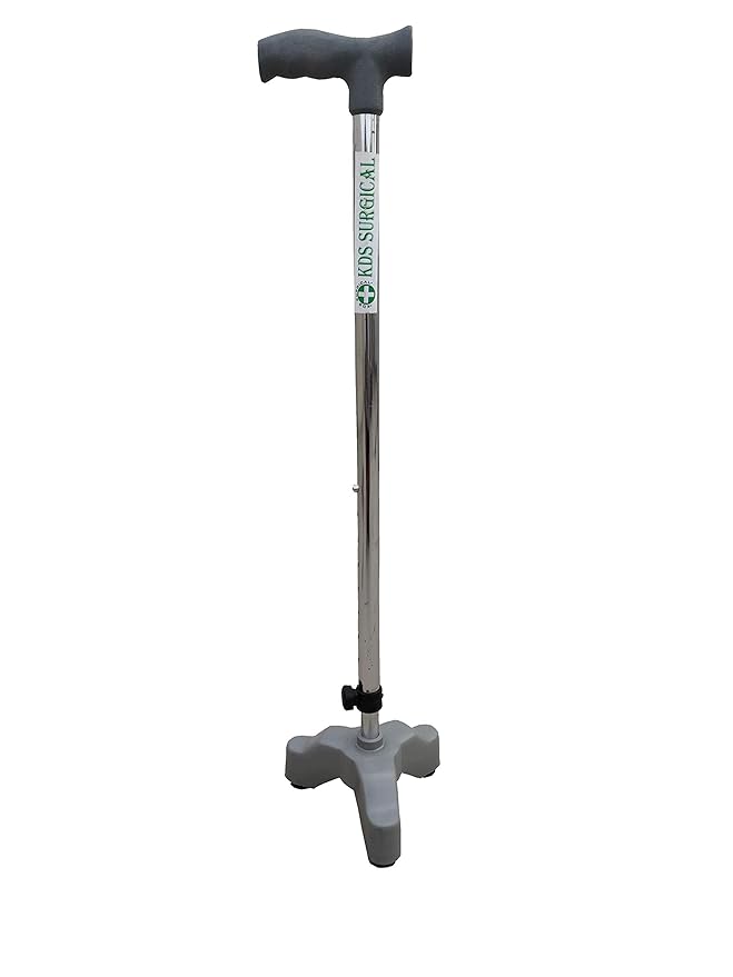 Buy Kds Surgical 3 Leg Tripod crome Adjustable Height Walking Stick