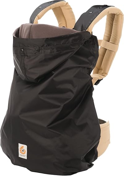 Ergobaby Winter Weather Cover Black Baby Carrier Snow Wind Rain Water Resistant