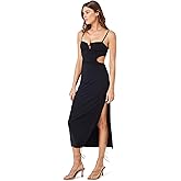 L*Space Cameron Dress for Women, Fitted Ribbed Midi, Knit Dress with Adjustable Spaghetti Straps & Waist Cut-Outs