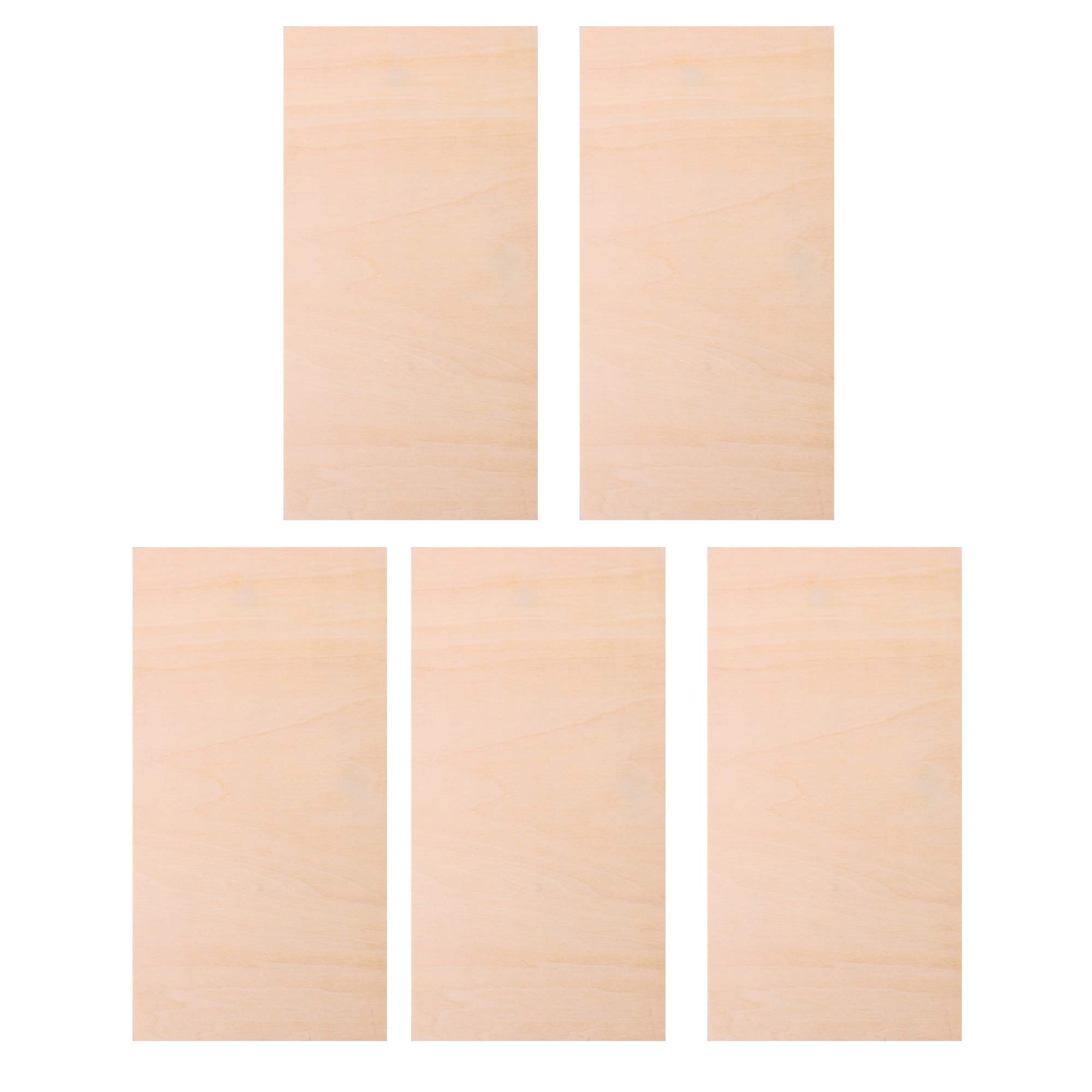 Homeswitch Rectangle Unfinished Craft DIY Basswood Wooden Sheets for DIY Building Model Parts Pack of 5 (200x100x2mm)