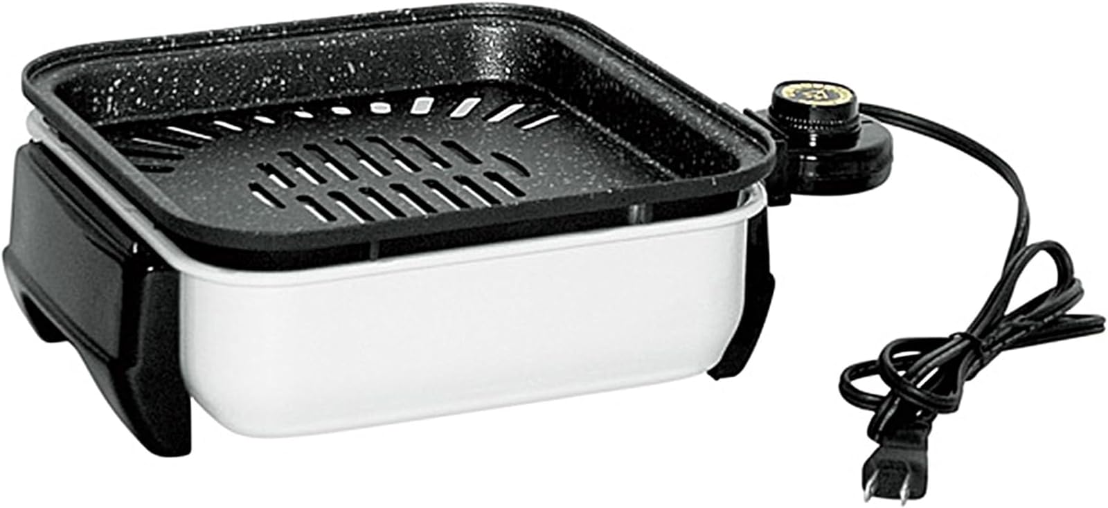 杉山金属 焼肉プレート 穴あき 一人焼肉 焦げ付きにくい 21×21cm コンパクト ちょこちょこ焼き 煙が少ない ハイパワー1200W 3層マーブルコーティング 日本製 KS-2847商品画像