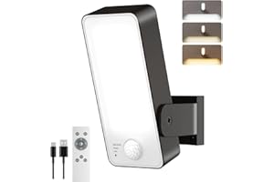 PopoIron Motion Sensor Outdoor Light, 10000mAh Rechargeable 600 Lumen Battery Operated Outdoor Light with 3 Modes, 3 Color Temperatures, Waterproof Outdoor Security Lights for House, Fences, Patio