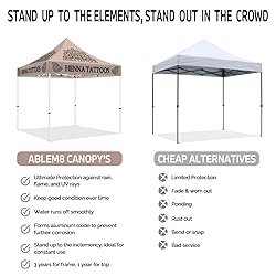 10x10 Henna Tattoo Themed Pop Up Canopy