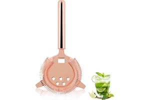 Stainless Steel Cocktail Strainer, 2 Prong Cocktail Bar Cocktail Strainer Stainless Steel Hawthorne Strainer Bartending Shake