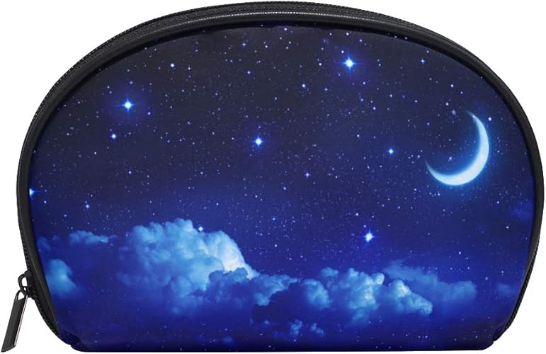 Amazon Vawa 化粧ポーチ 星空柄 大容量 かわいい メイクポーチ 化粧バッグ 機能的 仕切り 防水 化粧品収納 小物入れ 洗面 旅行用 宇宙柄 星柄 スター 月柄 ポーチ