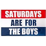 Amazon Com Barstool Sports Saturdays Are For The Boys Official Flag 3x5 Foot Durable Fade Resistant Perfect For Tailgates Dorms College Football Fraternities Parties Patio Lawn Garden