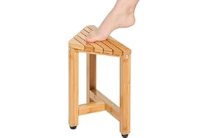 TYYIHUA 13.2" Shower Stool for Inside Shower Waterproof,Shower Foot Rest for Shaving Legs,Corner Shower Stool, Small Bathroom