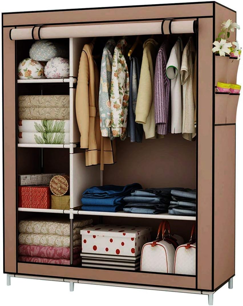 UDEAR Armario de Ropa de Tela Closet Organizador Ropero Plegable